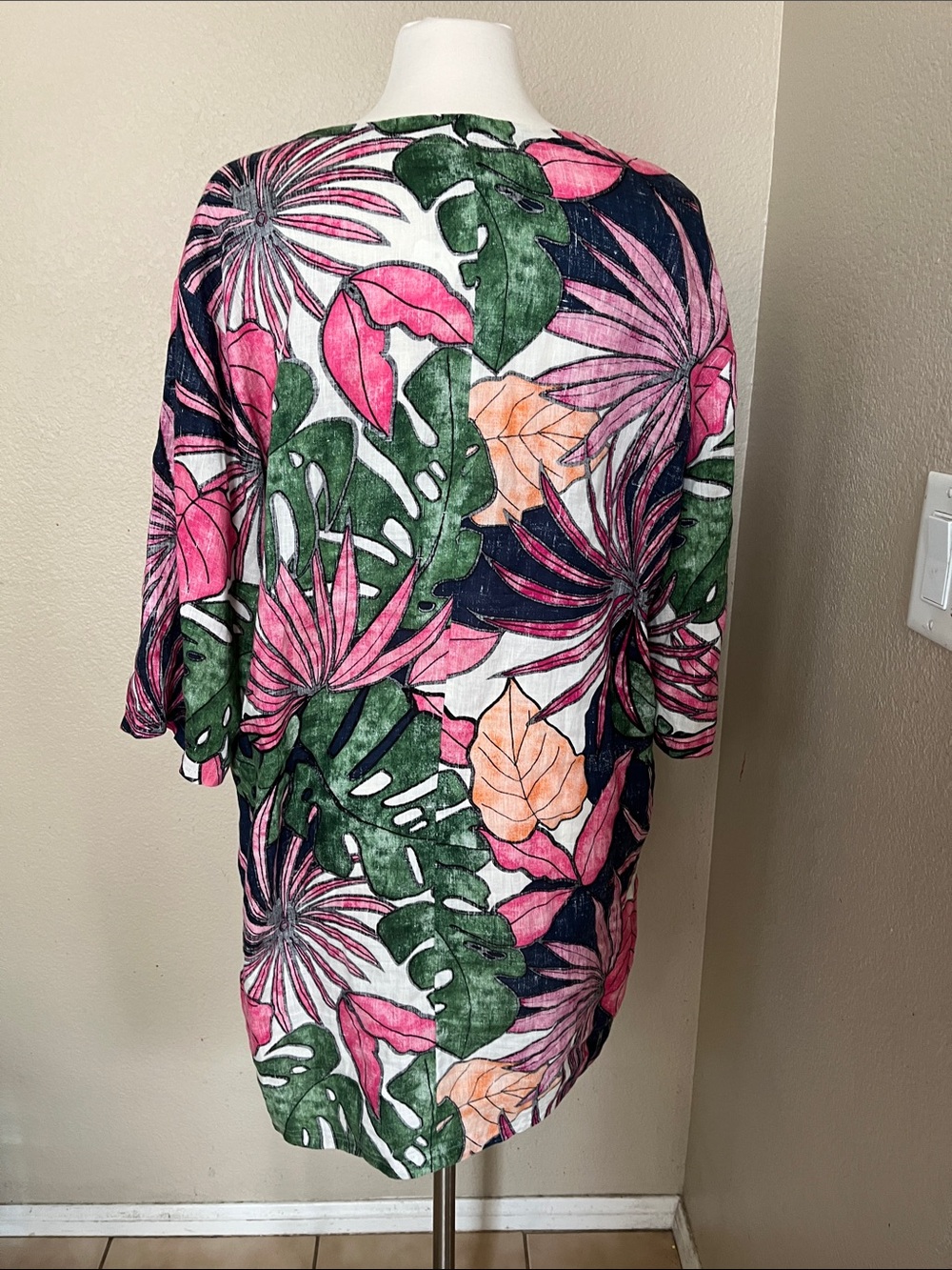 Tommy Bahama Tropical 100% linen dress SZ L - Picture 4 of 10
